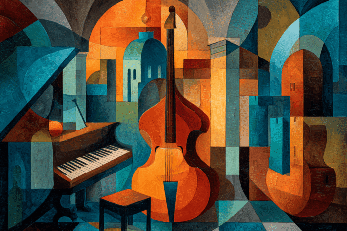 Cubist interpretation of local event in East Rising Beverley at St Nicholas' Church, Steve Knightly